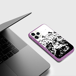Чехол iPhone 11 Pro матовый Borussia черные краски, цвет: 3D-фиолетовый — фото 2