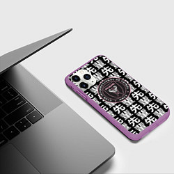 Чехол iPhone 11 Pro матовый Inter japan black, цвет: 3D-фиолетовый — фото 2