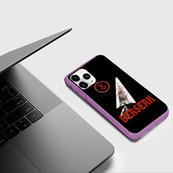 Чехол iPhone 11 Pro матовый Меч Берсерка, цвет: 3D-фиолетовый — фото 2