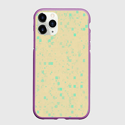 Чехол iPhone 11 Pro матовый Color beige turquoise, цвет: 3D-фиолетовый