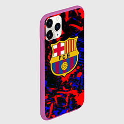 Чехол iPhone 11 Pro матовый Барселона абстрактные краски, цвет: 3D-фиолетовый — фото 2