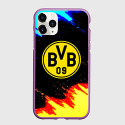 Чехол iPhone 11 Pro матовый Borussia огненные и холодные краски, цвет: 3D-фиолетовый