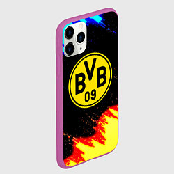 Чехол iPhone 11 Pro матовый Borussia огненные и холодные краски, цвет: 3D-фиолетовый — фото 2