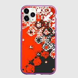 Чехол iPhone 11 Pro матовый Красно-черная метаморфоза, цвет: 3D-фиолетовый