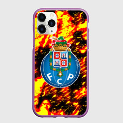 Чехол iPhone 11 Pro матовый Porto огненые краски, цвет: 3D-фиолетовый