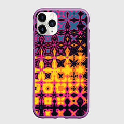 Чехол iPhone 11 Pro матовый Фиолетово-желтая метаморфоза, цвет: 3D-фиолетовый