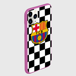 Чехол iPhone 11 Pro матовый Barcelona клетка, цвет: 3D-фиолетовый — фото 2