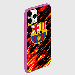 Чехол iPhone 11 Pro матовый Barcelona штрихи огненные, цвет: 3D-фиолетовый — фото 2