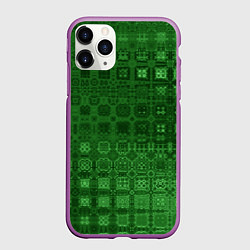 Чехол iPhone 11 Pro матовый Текстура изумрудное мерцание