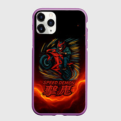 Чехол iPhone 11 Pro матовый Speed demon moto