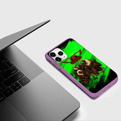 Чехол iPhone 11 Pro матовый Aerosmith орлы, цвет: 3D-фиолетовый — фото 2