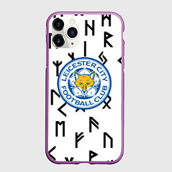 Чехол iPhone 11 Pro матовый Лестер сити символы митстические, цвет: 3D-фиолетовый