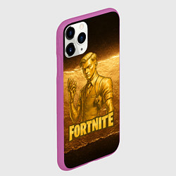 Чехол iPhone 11 Pro матовый Fortnite золотой Мидас, цвет: 3D-фиолетовый — фото 2