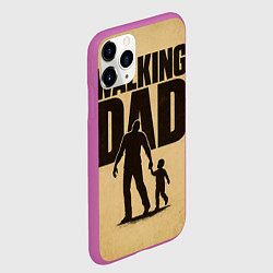 Чехол iPhone 11 Pro матовый The walking dad - каламбур, цвет: 3D-фиолетовый — фото 2