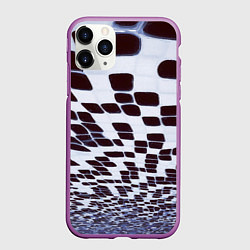 Чехол iPhone 11 Pro матовый Оптическая абстракция, цвет: 3D-фиолетовый