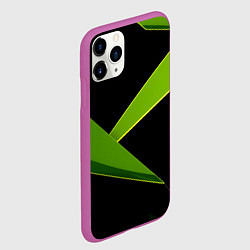Чехол iPhone 11 Pro матовый Geometric neon, цвет: 3D-фиолетовый — фото 2