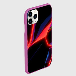 Чехол iPhone 11 Pro матовый Neon red, цвет: 3D-фиолетовый — фото 2