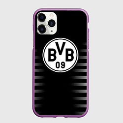 Чехол iPhone 11 Pro матовый Ювентус геометрия полосы, цвет: 3D-фиолетовый