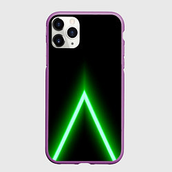 Чехол iPhone 11 Pro матовый Color neon green, цвет: 3D-фиолетовый