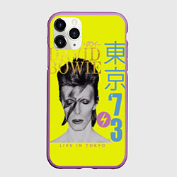 Чехол iPhone 11 Pro матовый David Bowie 1973, цвет: 3D-фиолетовый