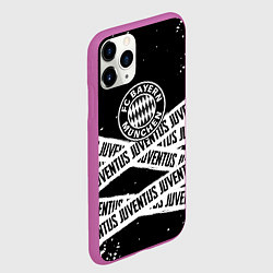 Чехол iPhone 11 Pro матовый Бавария Мюнхен x Ювентус, цвет: 3D-фиолетовый — фото 2