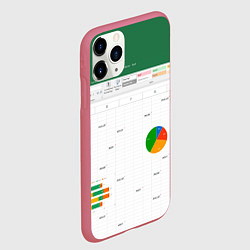 Чехол iPhone 11 Pro матовый Таблица с ошибками - текстура, цвет: 3D-малиновый — фото 2