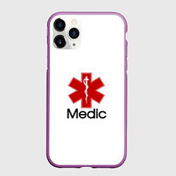 Чехол iPhone 11 Pro матовый Медик, цвет: 3D-фиолетовый