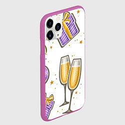 Чехол iPhone 11 Pro матовый Новогодний вайб, цвет: 3D-фиолетовый — фото 2