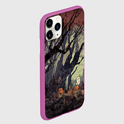 Чехол iPhone 11 Pro матовый Призрачный лес, цвет: 3D-фиолетовый — фото 2