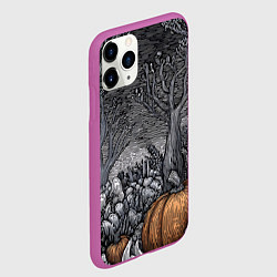 Чехол iPhone 11 Pro матовый Осенние шалости духов, цвет: 3D-фиолетовый — фото 2