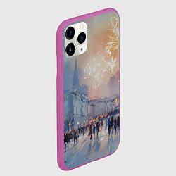 Чехол iPhone 11 Pro матовый Новогодняя Питерская атмосфера, цвет: 3D-фиолетовый — фото 2