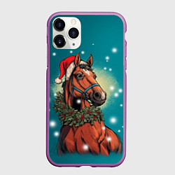 Чехол iPhone 11 Pro матовый Конь в шапке