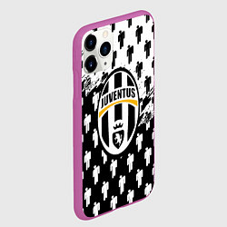Чехол iPhone 11 Pro матовый Ювентус люди краски, цвет: 3D-фиолетовый — фото 2