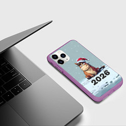 Чехол iPhone 11 Pro матовый Уставшая лошадка 2026, цвет: 3D-фиолетовый — фото 2