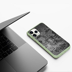 Чехол iPhone 11 Pro матовый Герб России, цвет: 3D-салатовый — фото 2