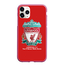 Чехол iPhone 11 Pro матовый Liverpool, цвет: 3D-малиновый