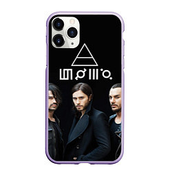 Чехол iPhone 11 Pro матовый 30 seconds to mars, цвет: 3D-светло-сиреневый