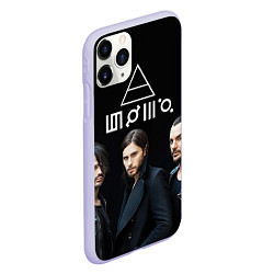 Чехол iPhone 11 Pro матовый 30 seconds to mars, цвет: 3D-светло-сиреневый — фото 2