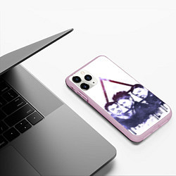 Чехол iPhone 11 Pro матовый 30 seconds to mars, цвет: 3D-розовый — фото 2