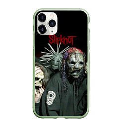 Чехол iPhone 11 Pro матовый Slipknot, цвет: 3D-салатовый