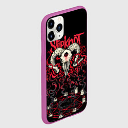 Чехол iPhone 11 Pro матовый Slipknot, цвет: 3D-фиолетовый — фото 2