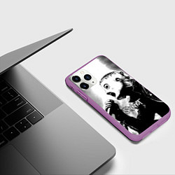 Чехол iPhone 11 Pro матовый Slipknot, цвет: 3D-фиолетовый — фото 2