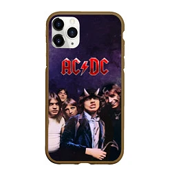 Чехол iPhone 11 Pro матовый AC/DC, цвет: 3D-коричневый