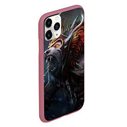 Чехол iPhone 11 Pro матовый Ursa Rage, цвет: 3D-малиновый — фото 2