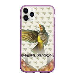 Чехол iPhone 11 Pro матовый Imagine Dragons: Fly, цвет: 3D-фиолетовый