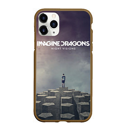 Чехол iPhone 11 Pro матовый Imagine Dragons: Night Visions, цвет: 3D-коричневый