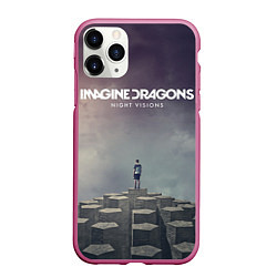 Чехол iPhone 11 Pro матовый Imagine Dragons: Night Visions, цвет: 3D-малиновый