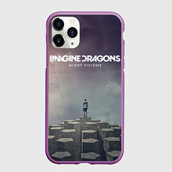 Чехол iPhone 11 Pro матовый Imagine Dragons: Night Visions, цвет: 3D-фиолетовый