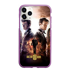 Чехол iPhone 11 Pro матовый Doctor Who: Heritage, цвет: 3D-фиолетовый