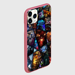 Чехол iPhone 11 Pro матовый Dota 2: All Pick, цвет: 3D-малиновый — фото 2